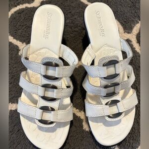 St. John's Bay White Triple-Strap Slide Sandals